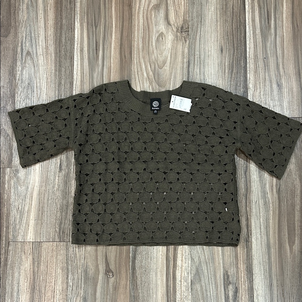 Bobeau Dark Green Knit Sweater
